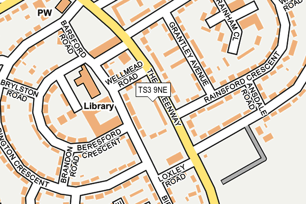 TS3 9NE map - OS OpenMap – Local (Ordnance Survey)