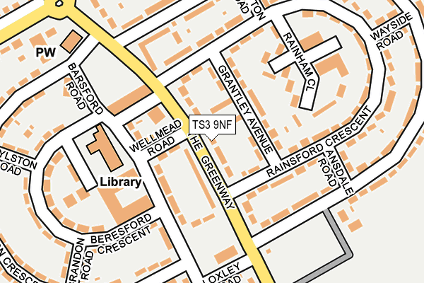 TS3 9NF map - OS OpenMap – Local (Ordnance Survey)