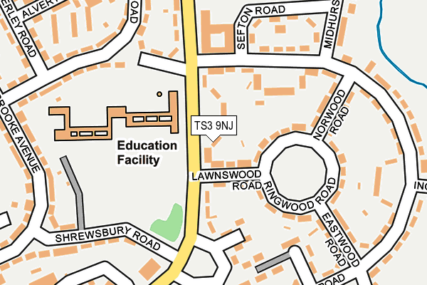 TS3 9NJ map - OS OpenMap – Local (Ordnance Survey)