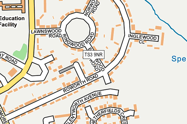 TS3 9NR map - OS OpenMap – Local (Ordnance Survey)