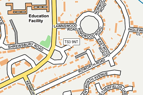 TS3 9NT map - OS OpenMap – Local (Ordnance Survey)