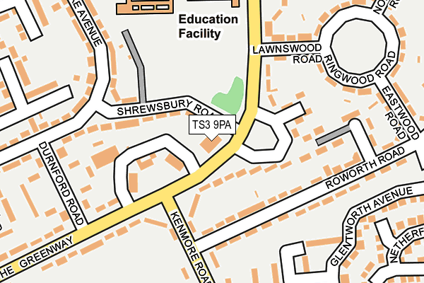 TS3 9PA map - OS OpenMap – Local (Ordnance Survey)