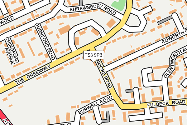 TS3 9PB map - OS OpenMap – Local (Ordnance Survey)