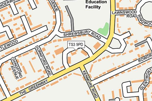 TS3 9PD map - OS OpenMap – Local (Ordnance Survey)