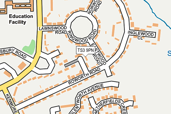 TS3 9PN map - OS OpenMap – Local (Ordnance Survey)
