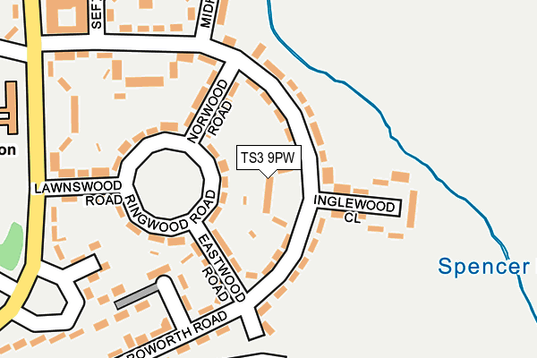 TS3 9PW map - OS OpenMap – Local (Ordnance Survey)