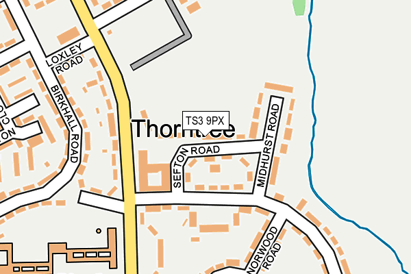 TS3 9PX map - OS OpenMap – Local (Ordnance Survey)