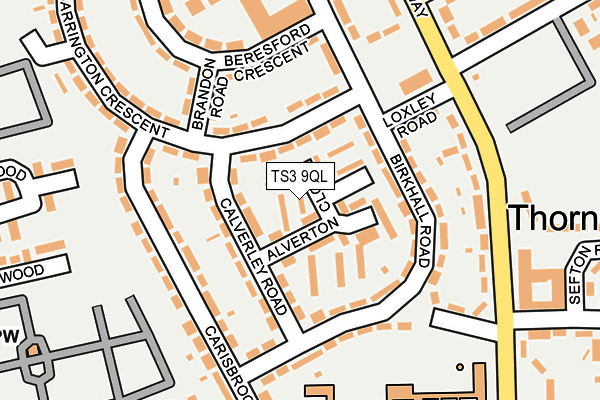 TS3 9QL map - OS OpenMap – Local (Ordnance Survey)