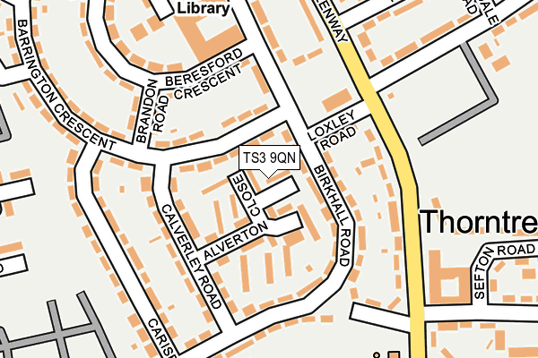 TS3 9QN map - OS OpenMap – Local (Ordnance Survey)