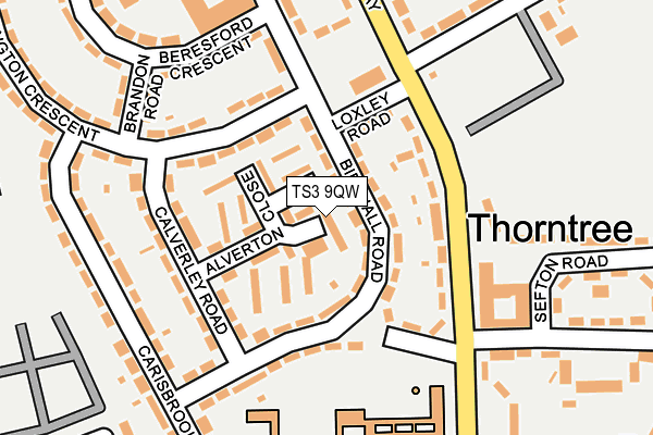 TS3 9QW map - OS OpenMap – Local (Ordnance Survey)