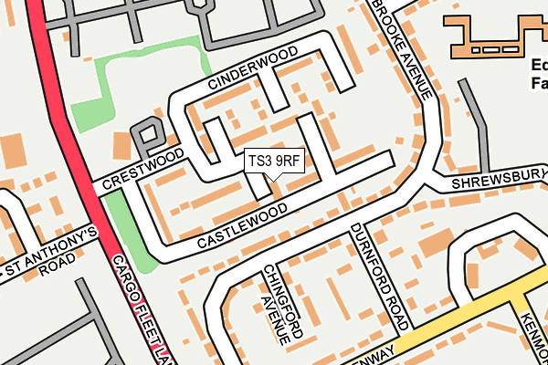 TS3 9RF map - OS OpenMap – Local (Ordnance Survey)