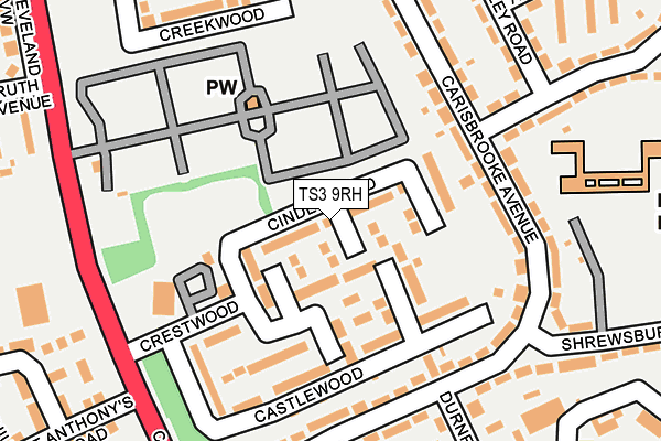 TS3 9RH map - OS OpenMap – Local (Ordnance Survey)