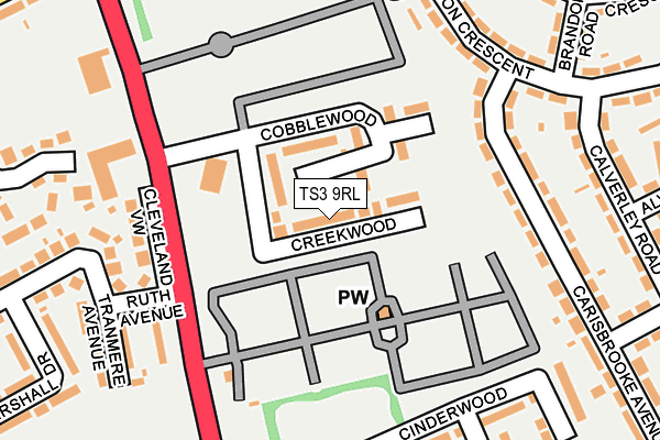 TS3 9RL map - OS OpenMap – Local (Ordnance Survey)