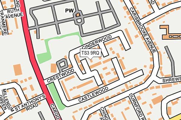 TS3 9RQ map - OS OpenMap – Local (Ordnance Survey)