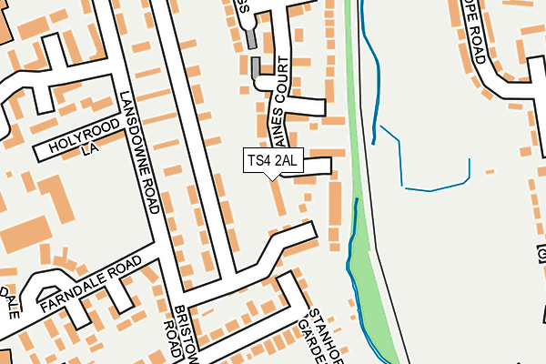 TS4 2AL map - OS OpenMap – Local (Ordnance Survey)