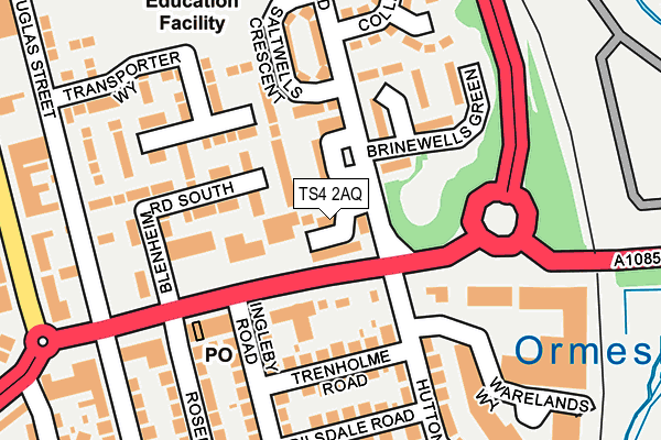 TS4 2AQ map - OS OpenMap – Local (Ordnance Survey)