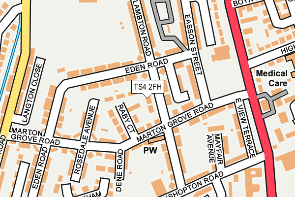 TS4 2FH map - OS OpenMap – Local (Ordnance Survey)