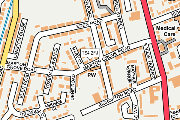 TS4 2FJ map - OS OpenMap – Local (Ordnance Survey)