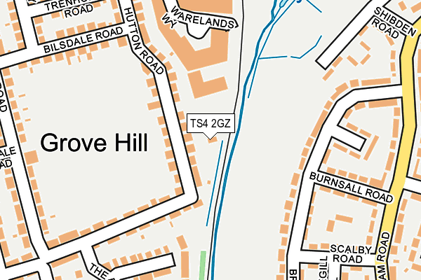 TS4 2GZ map - OS OpenMap – Local (Ordnance Survey)