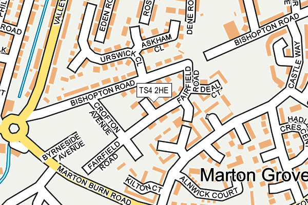 TS4 2HE map - OS OpenMap – Local (Ordnance Survey)