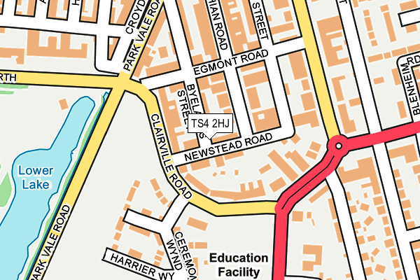 TS4 2HJ map - OS OpenMap – Local (Ordnance Survey)