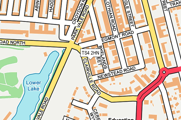 TS4 2HN map - OS OpenMap – Local (Ordnance Survey)