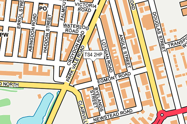 TS4 2HP map - OS OpenMap – Local (Ordnance Survey)