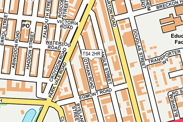 TS4 2HR map - OS OpenMap – Local (Ordnance Survey)