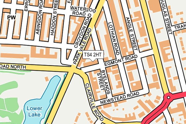 TS4 2HT map - OS OpenMap – Local (Ordnance Survey)