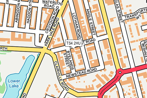 TS4 2HU map - OS OpenMap – Local (Ordnance Survey)