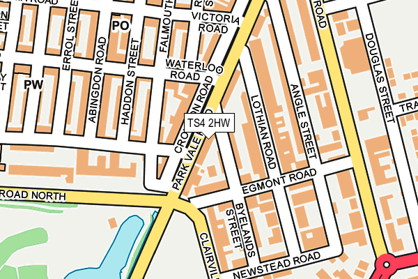 TS4 2HW map - OS OpenMap – Local (Ordnance Survey)