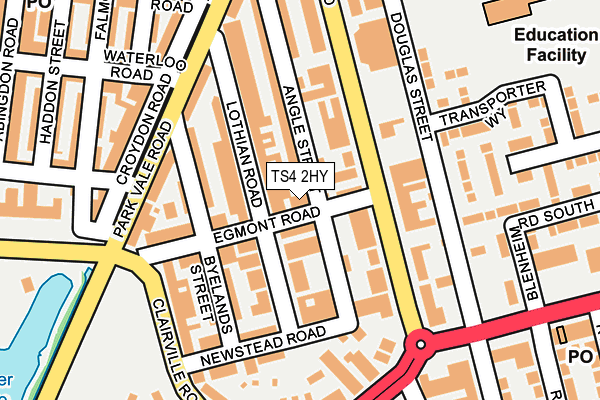 TS4 2HY map - OS OpenMap – Local (Ordnance Survey)