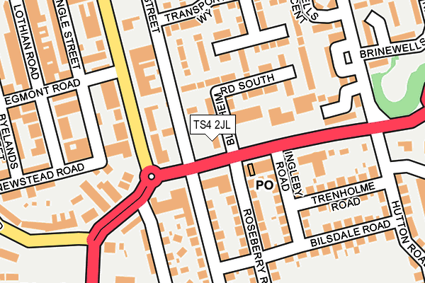 TS4 2JL map - OS OpenMap – Local (Ordnance Survey)