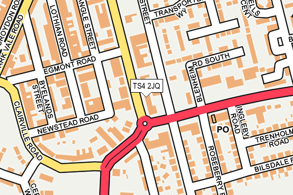 TS4 2JQ map - OS OpenMap – Local (Ordnance Survey)