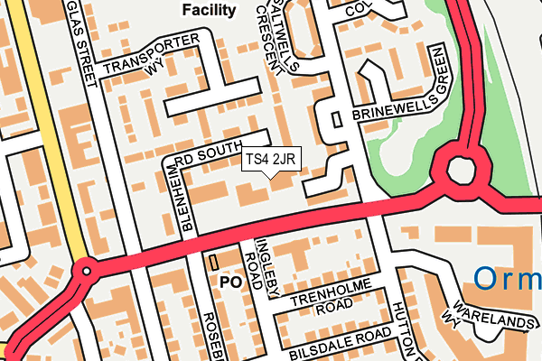 TS4 2JR map - OS OpenMap – Local (Ordnance Survey)