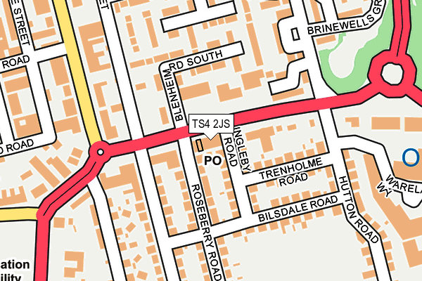 Map of LONGLANDS CARE HOME (MIDDLESBROUGH) LIMITED at local scale