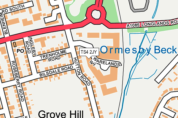 TS4 2JY map - OS OpenMap – Local (Ordnance Survey)