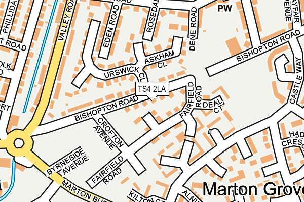 TS4 2LA map - OS OpenMap – Local (Ordnance Survey)