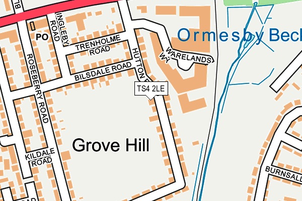 TS4 2LE map - OS OpenMap – Local (Ordnance Survey)