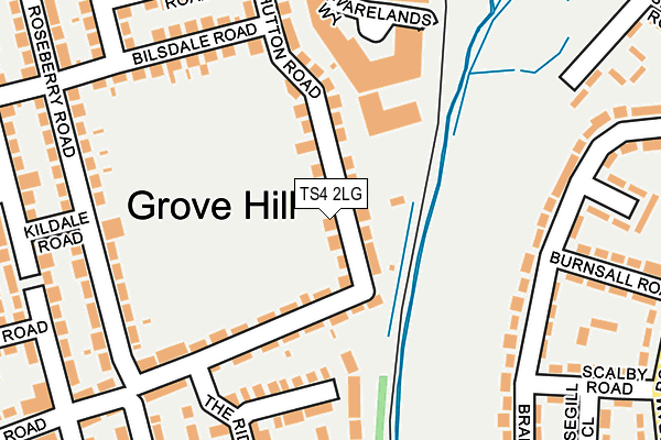 TS4 2LG map - OS OpenMap – Local (Ordnance Survey)