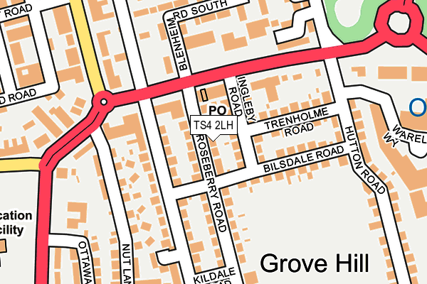 TS4 2LH map - OS OpenMap – Local (Ordnance Survey)