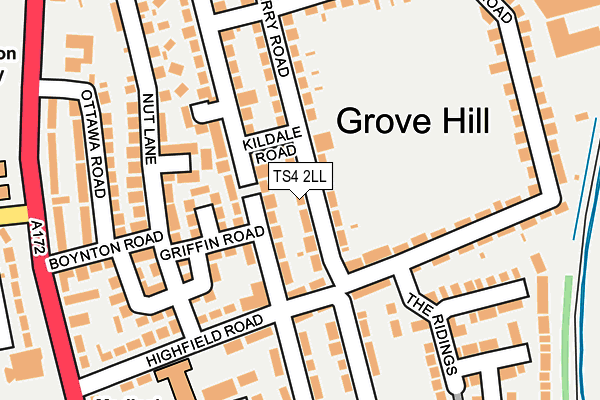 TS4 2LL map - OS OpenMap – Local (Ordnance Survey)