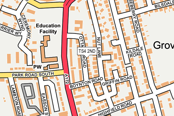 TS4 2ND map - OS OpenMap – Local (Ordnance Survey)