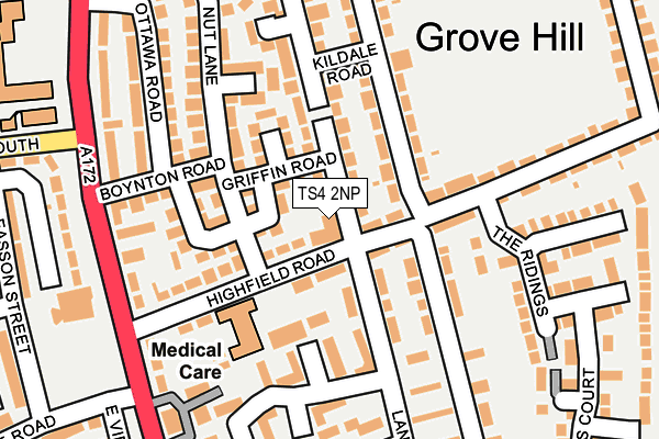 TS4 2NP map - OS OpenMap – Local (Ordnance Survey)