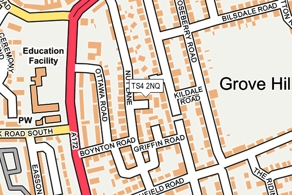 TS4 2NQ map - OS OpenMap – Local (Ordnance Survey)