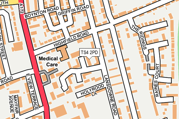 TS4 2PD map - OS OpenMap – Local (Ordnance Survey)