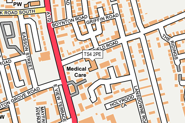 TS4 2PE map - OS OpenMap – Local (Ordnance Survey)