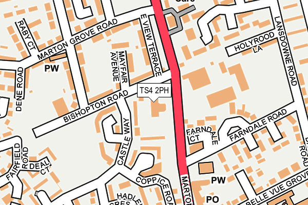 TS4 2PH map - OS OpenMap – Local (Ordnance Survey)