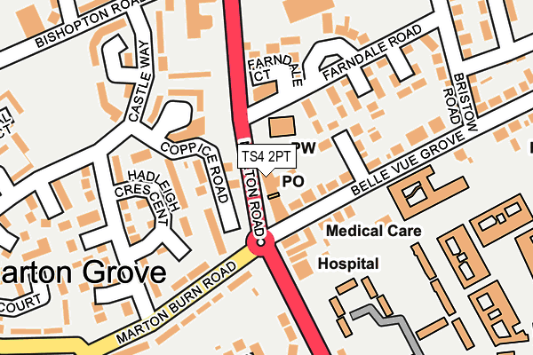 TS4 2PT map - OS OpenMap – Local (Ordnance Survey)