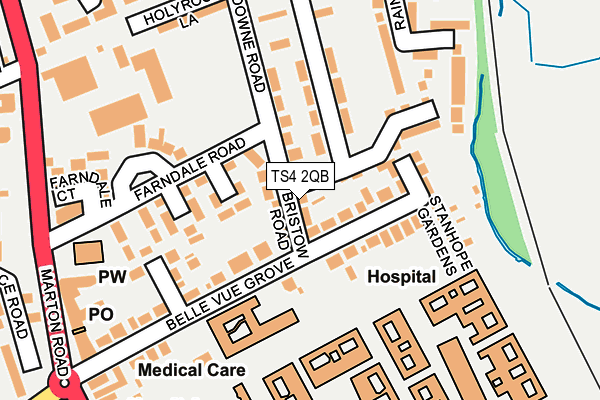 TS4 2QB map - OS OpenMap – Local (Ordnance Survey)